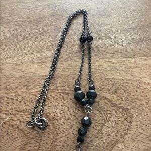 Elegant Black Beaded Necklace